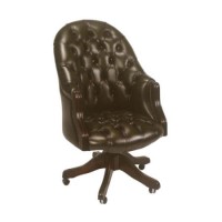 Forest Sofa Executive Leather Swivel Chair - antique brown