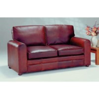 Forest Sofa Madison Leather 3 Seater Sofa - antique red