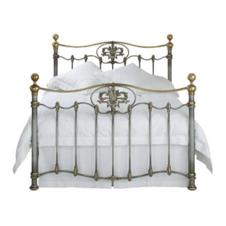 Original Bedstead Company Camolin Bedstead - double in silver patina with slatted frame