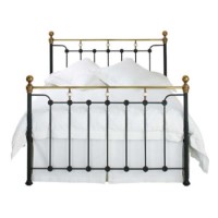 Original Bedstead Company Glenholm Bedstead - double in pewter with slatted frame