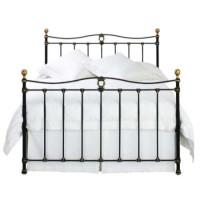 Original Bedstead Company Tulsk Bedstead - double in texture ivory with slatted frame