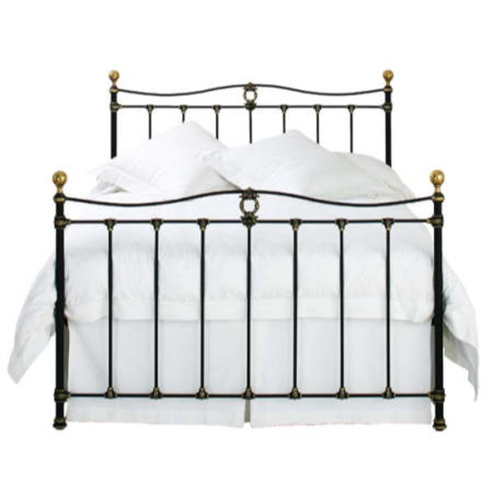Original Bedstead Company Tulsk Bedstead - double in texture ivory with slatted frame