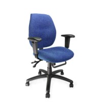 Eliza Tinsley Carnegie Fabric Office Chair - cobalt blue