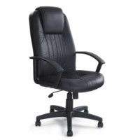 Eliza Tinsley Waltham Leather Faced Office Chair in Black