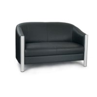 Eliza Tinsley Drake Leather Reception 2 Seater Tub Sofa