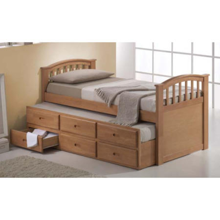 Joseph Maple Storage Trundle Guest Bed