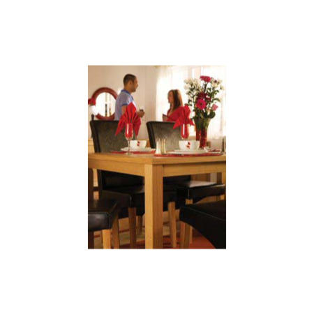 Seconique Belgravia Dining Set - Rectangular Oak Table & 6 x Expresso Faux Leather Chairs