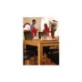 Seconique Belgravia Dining Set - Rectangular Oak Table & 6 x Expresso Faux Leather Chairs