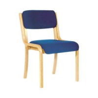 Dams Furniture Prague Wood Frame Conference/Meeting Chair in Charcoal