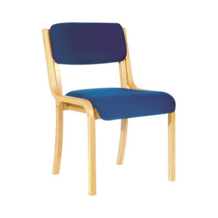 Dams Furniture Prague Wood Frame Conference/Meeting Chair in Charcoal