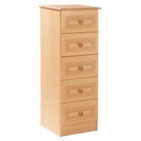 Welcome Furniture Eske Narrow 5 Drawer Chest in Beech