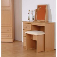 Welcome Furniture Eske Single Pedestal Dressing Table in Beech