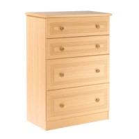 Welcome Furniture Eske Deep 4 Drawer Chest in Beech