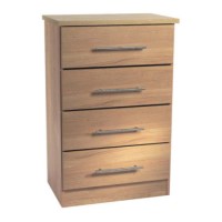 Welcome Furniture Loxley Midi 4 Drawer Chest in Oak