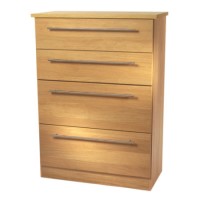 Welcome Furniture Sherwood Deep 4 Drawer Chest in Oak