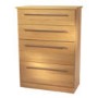 Welcome Furniture Sherwood Deep 4 Drawer Chest in Oak