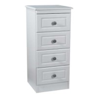 Welcome Furniture Amelie White Narrow 4 Drawer Chest