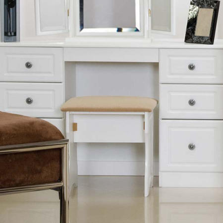 Welcome Furniture Pembroke White Dressing Table Stool