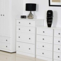 Welcome Furniture Pembroke White Deep 4 Drawer Chest