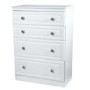Welcome Furniture Pembroke White Deep 4 Drawer Chest