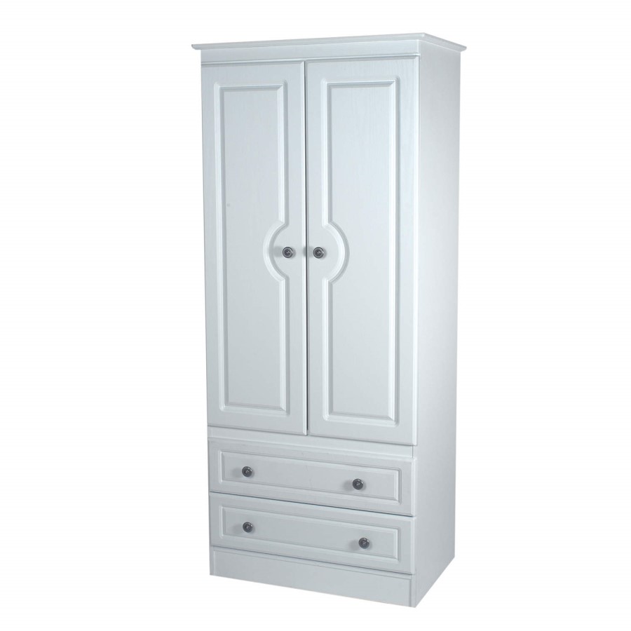 Welcome Furniture Pembroke White 2 Door 2 Drawer Wardrobe