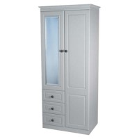 Welcome Furniture Amelie White 2 Door Combi Wardrobe