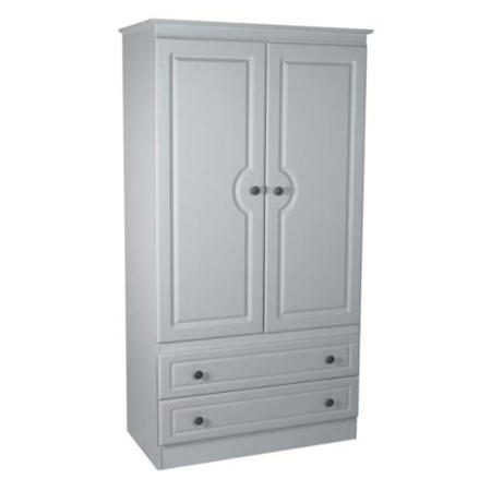 Welcome Furniture Amelie White Wide 2 Door 2 Drawer Wardrobe