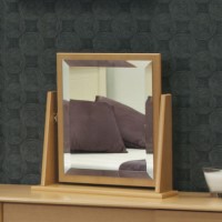 Welcome Furniture Stratford Single Mirror in Beech
