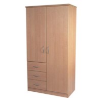 Welcome Furniture Stratford 2 Door Combi Wardrobe in Beech