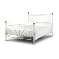 Julian Bowen Cadiz Ivory Metal Bed - double