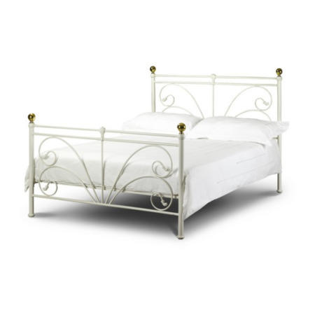 Julian Bowen Cadiz Ivory Metal Bed - double