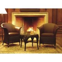 The Original Lloyd Loom - Buckingham Leather Armchair