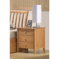 Joseph Haley Maple 3 Drawer Bedside Table