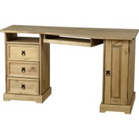 Seconique Original Corona Pine Computer Desk with Angled Top