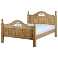 Seconique Original Corona Pine Double Scroll Bed