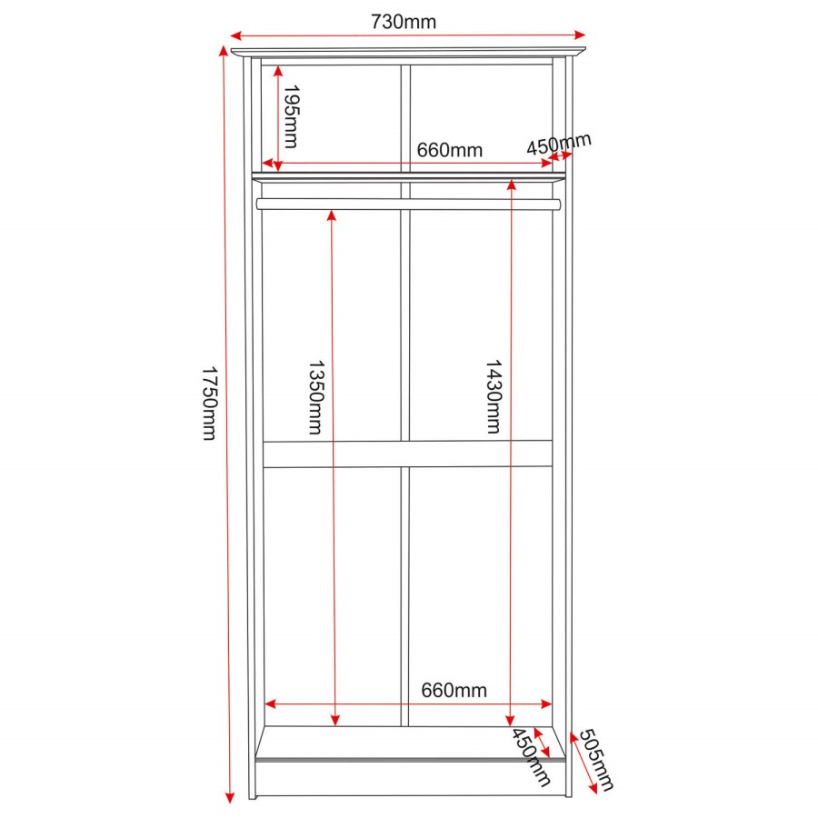Seconique Maya Solid Pine Bedroom Storage Set