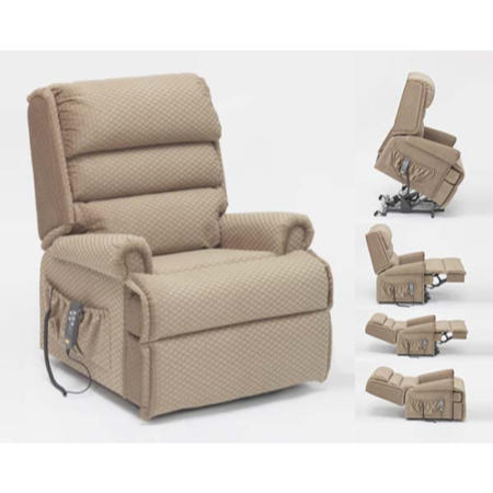 Restwell Denver Independent Riser Recliner - jacquard brown