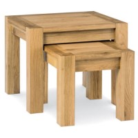Bentley Designs Lyon Oak Nest of Lamp Tables