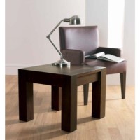 Bentley Designs Lyon Walnut Square Lamp Table