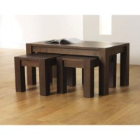 Bentley Designs Lyon Walnut Nest of Coffee Tables