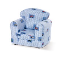 Just4Kidz Loose Cover Armchair - blue gingham