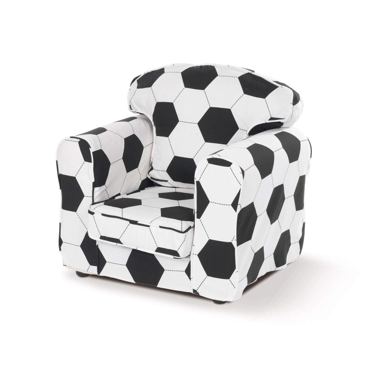 Just4Kidz Childrens Loose Cover Armchair - Football Print