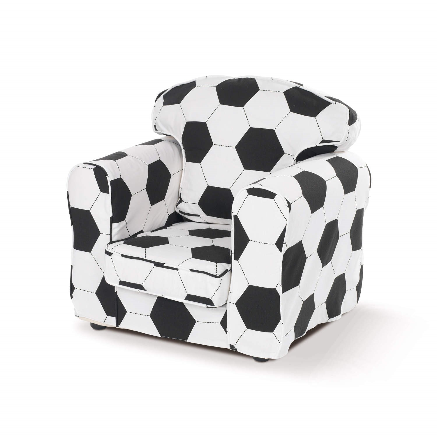 just4kidz childrens loose cover armchair football print