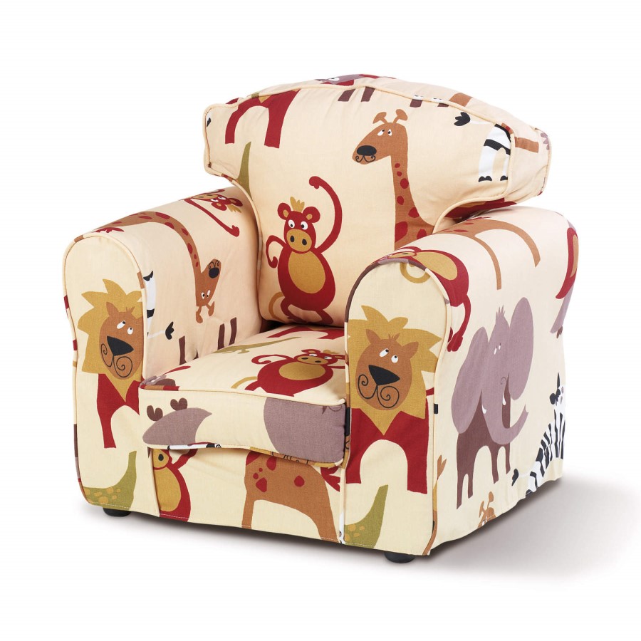 Just4Kidz Loose Cover Armchair in Roar Natural