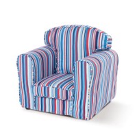 Just4Kidz Loose Cover Childrens Armchair - Sky Stripe