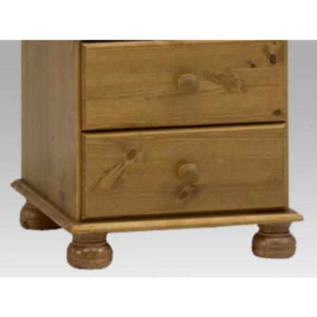 GRADE A2 - Light cosmetic damage - Steens Richmond Pine Single Pedestal Dressing Table