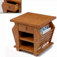 Origin Red Greenwich Oak Magazine Table