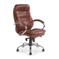 Eliza Tinsley Columbia Leather Faced Executive Chair - tan