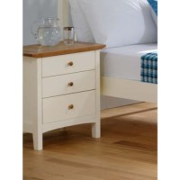 Alaska 3 Drawer Bedside Table - 