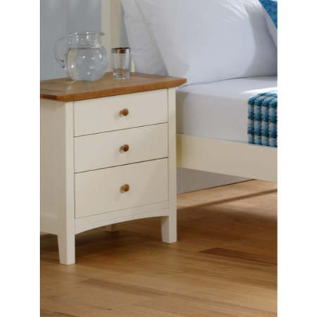 Alaska 3 Drawer Bedside Table - 